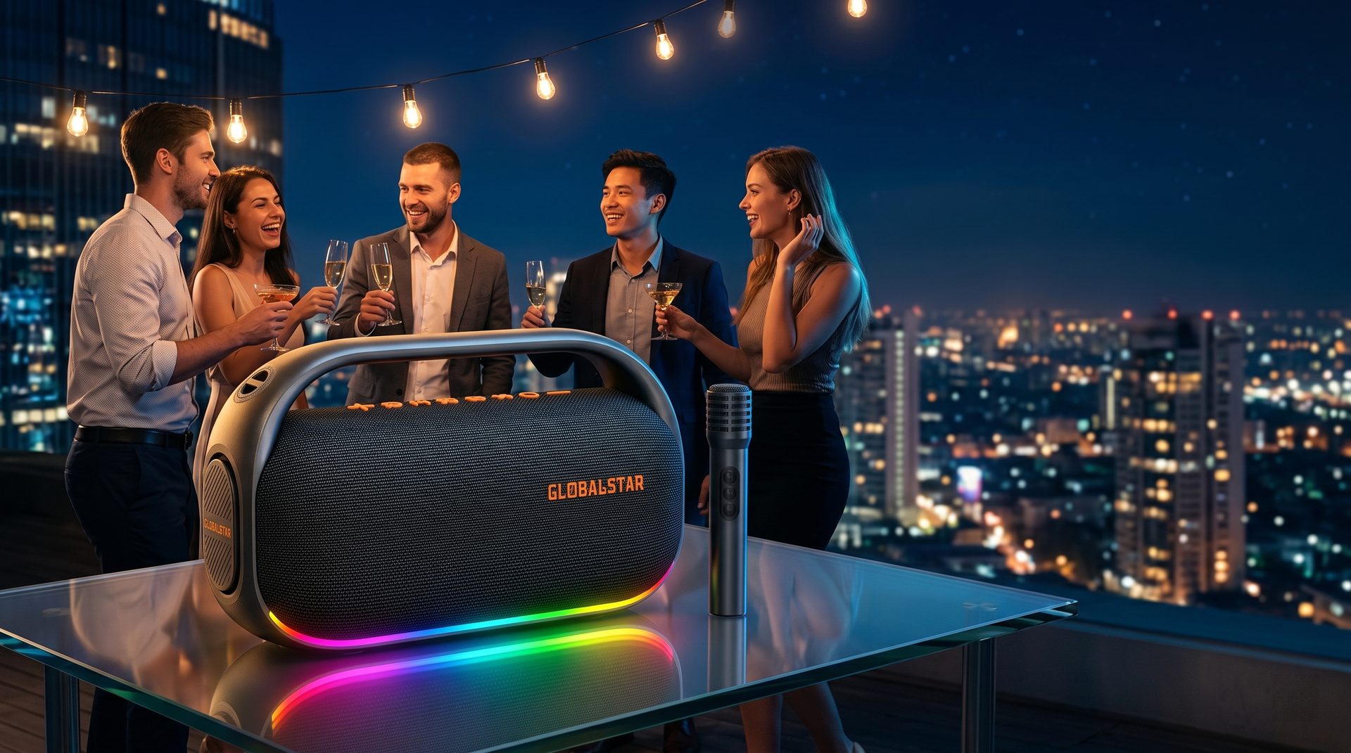 GlobalStar rooftop party speaker