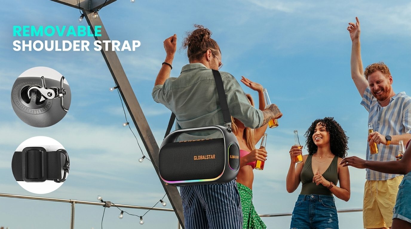 GlobalStar removable shoulder strap party