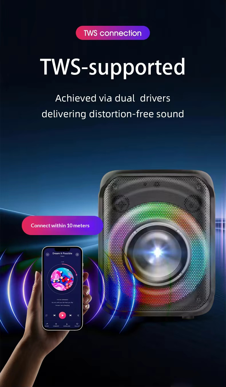 Sing-e ZQS8183 TWS stereo connection — dual drivers distortion-free sound