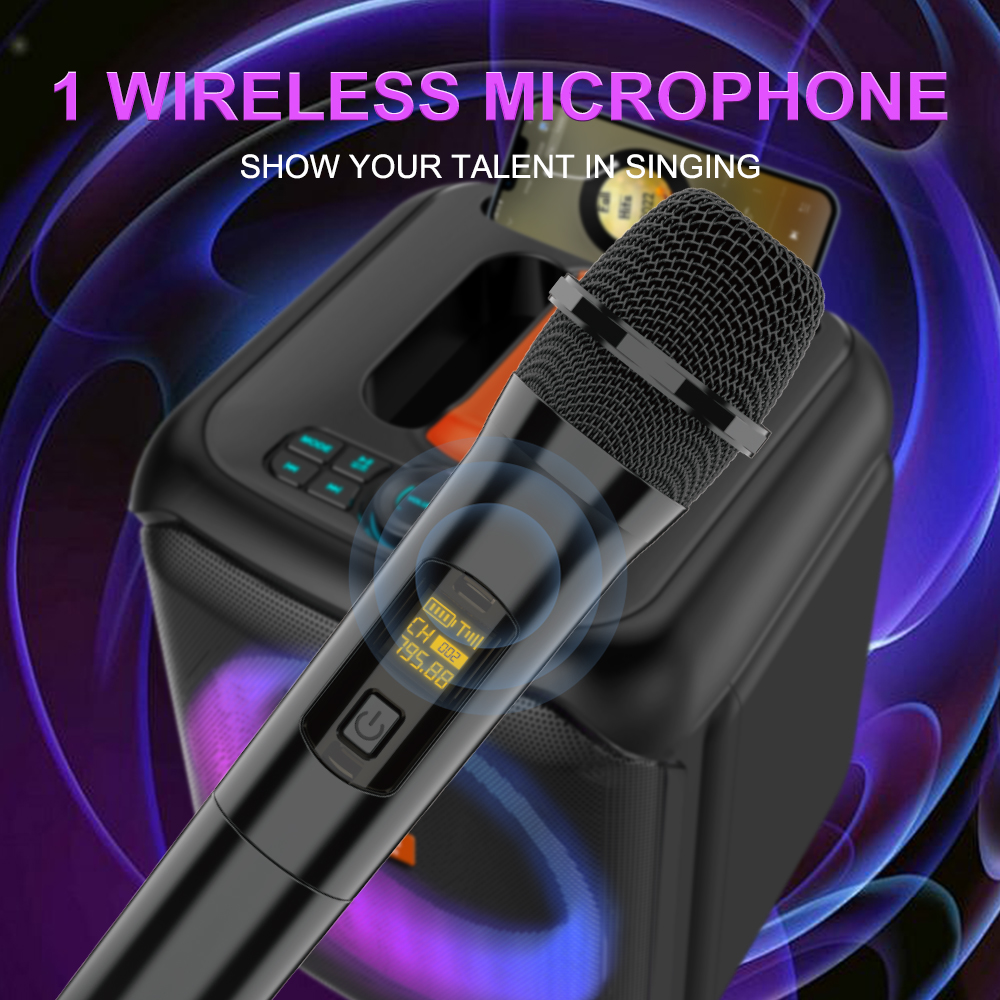 Sing-e ZQS8183 wireless microphone included — show your talent in singing