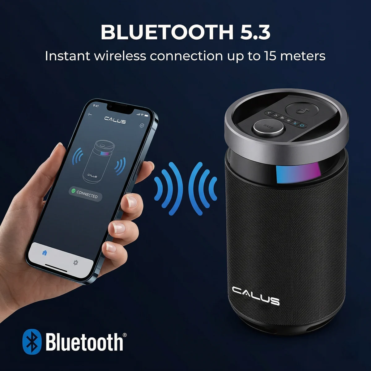 Calus Partybox Encore Bluetooth 5.3 connection