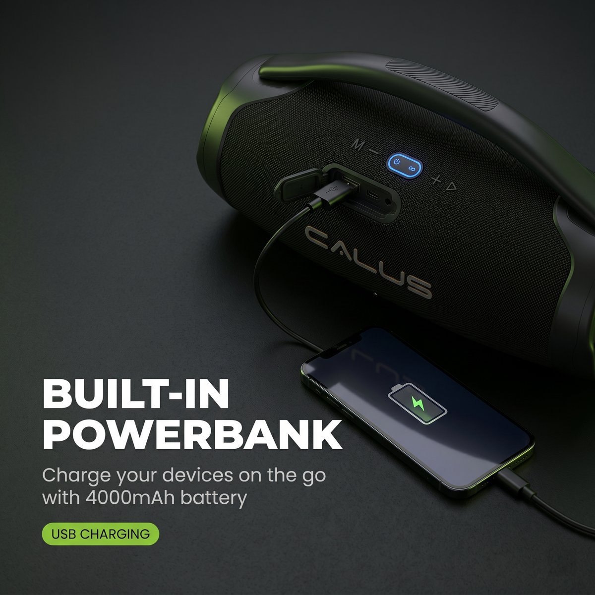 Built-in Powerbank USB Charging
