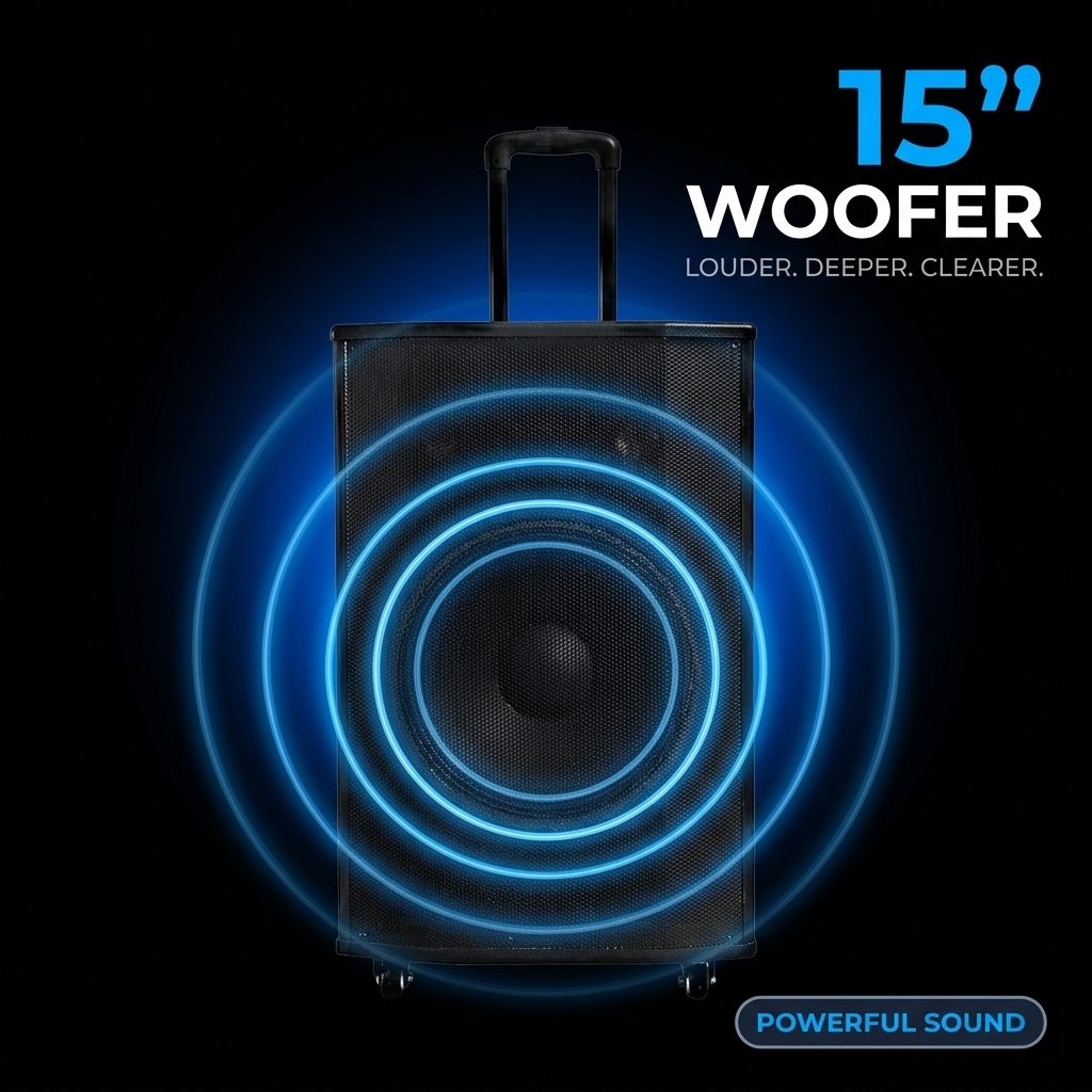 15 Inch Woofer Powerful Sound