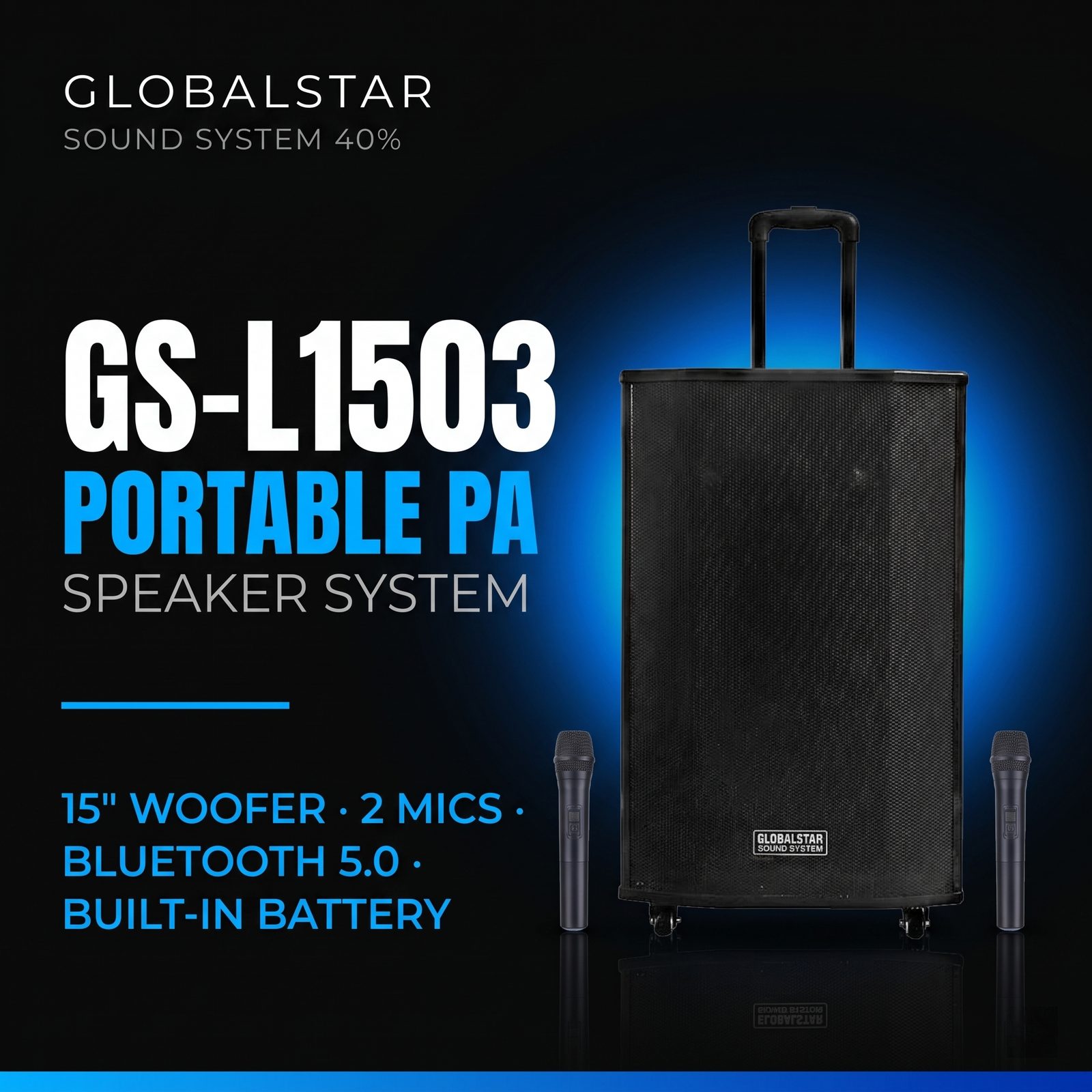 Globalstar GS-L1503 &mdash; Portable PA Speaker System